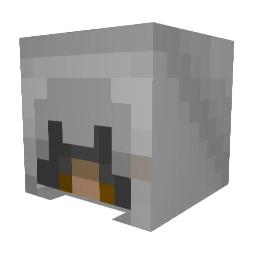 Ibouffy24 Minecraft avatar head, 3D render
