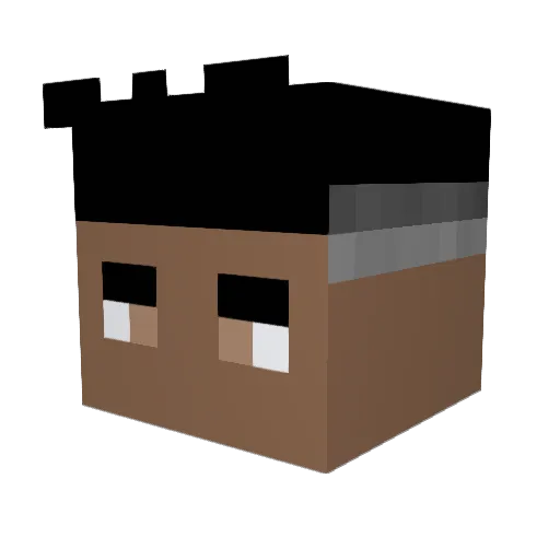 Ibrahimhbu Minecraft avatar head, 3D render