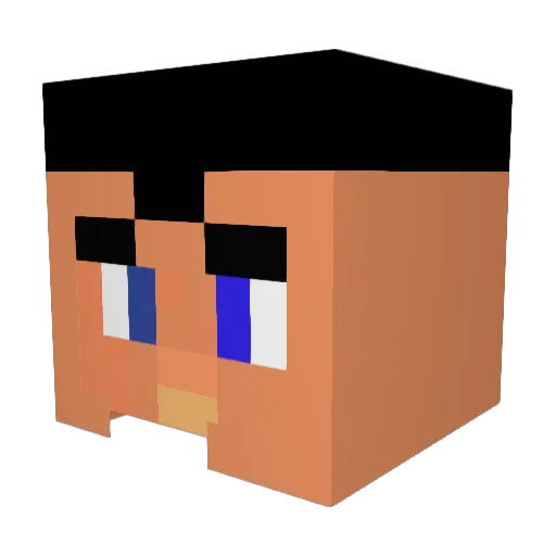 Ibrahimovicc Minecraft avatar head, 3D render