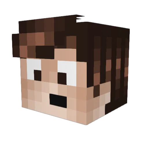 IbrinkI Minecraft avatar head, 3D render