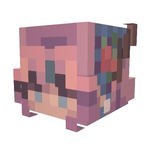 IbrisIris Minecraft avatar head, 3D render