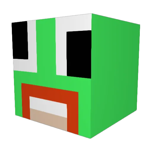 Ibsen06 Minecraft avatar head, 3D render
