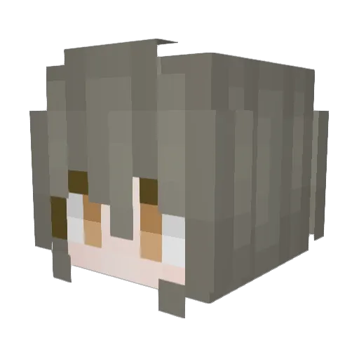 Ibuki_Sanae Minecraft avatar head, 3D render