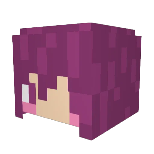 Ibuki_naka Minecraft avatar head, 3D render