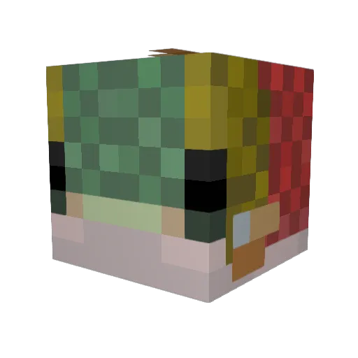 Ibup Minecraft avatar head, 3D render