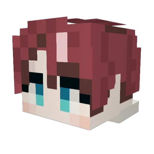IbuseFuyuki Minecraft avatar head, 3D render