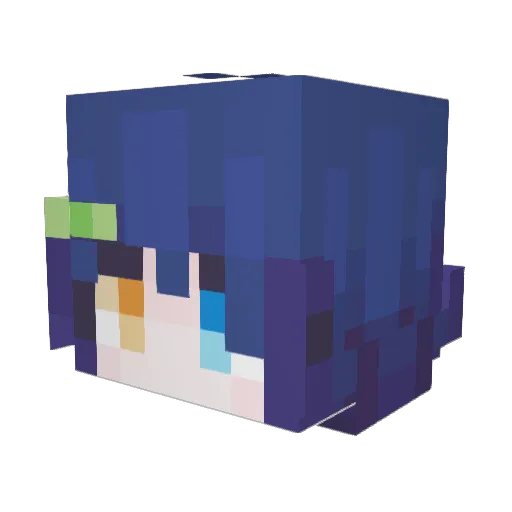 Ibuu_Mi0da Minecraft avatar head, 3D render