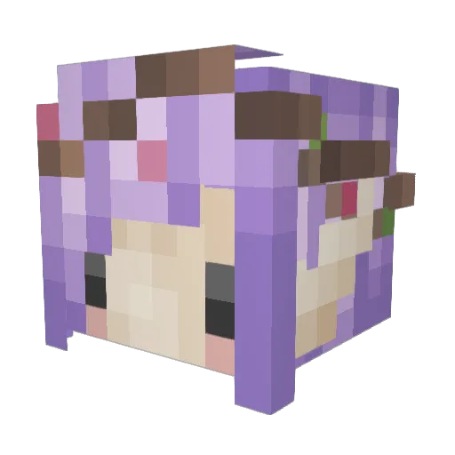 Ibyder Minecraft avatar head, 3D render