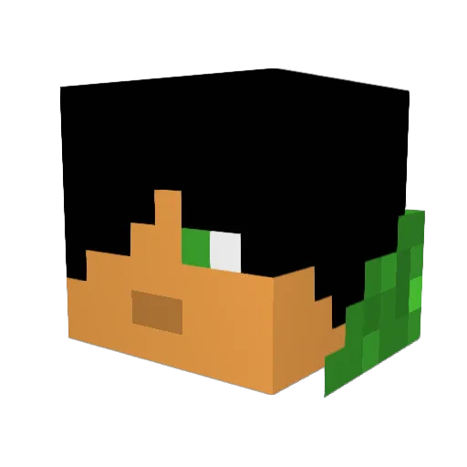 IcaManWally Minecraft avatar head, 3D render