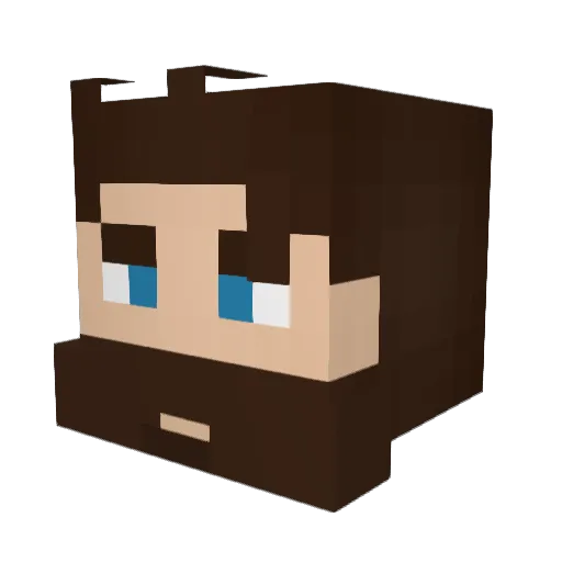 Icantadd Minecraft avatar head, 3D render