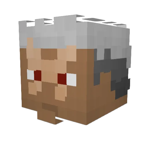 Icar_7 Minecraft avatar head, 3D render