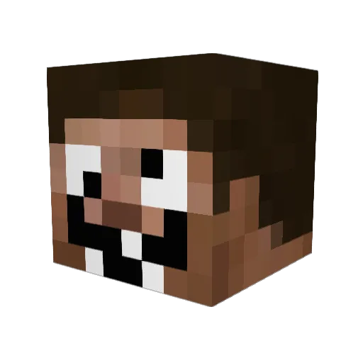 Icardriano Minecraft avatar head, 3D render