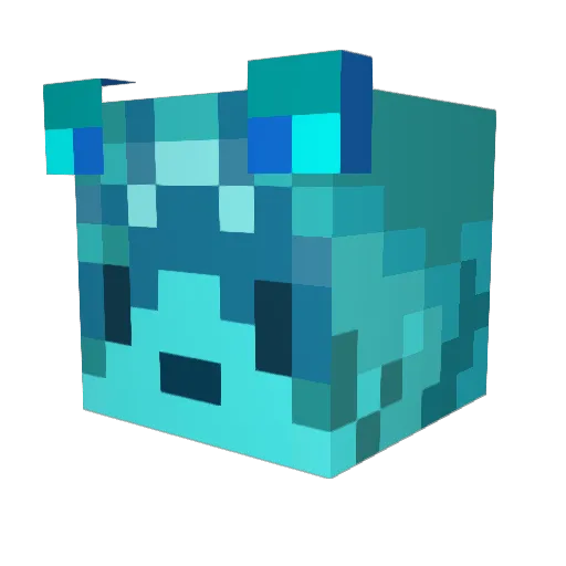 Icareye Minecraft avatar head, 3D render