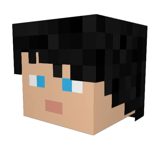 Icarnas Minecraft avatar head, 3D render