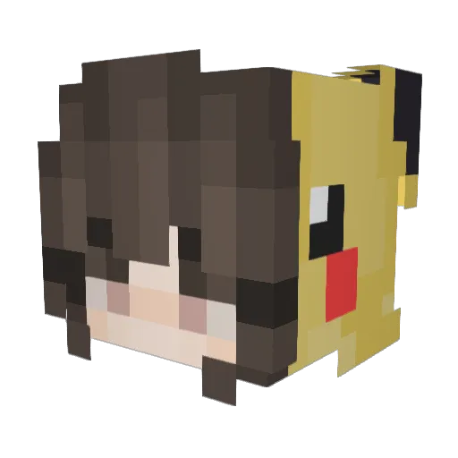 Icarney Minecraft avatar head, 3D render