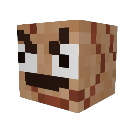 Icarus2k Minecraft avatar head, 3D render