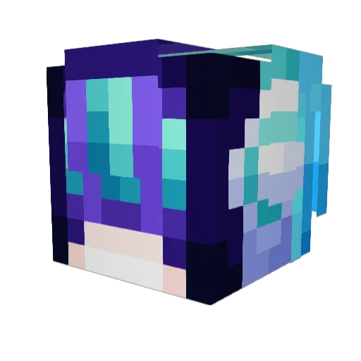 IcarusFZ Minecraft avatar head, 3D render