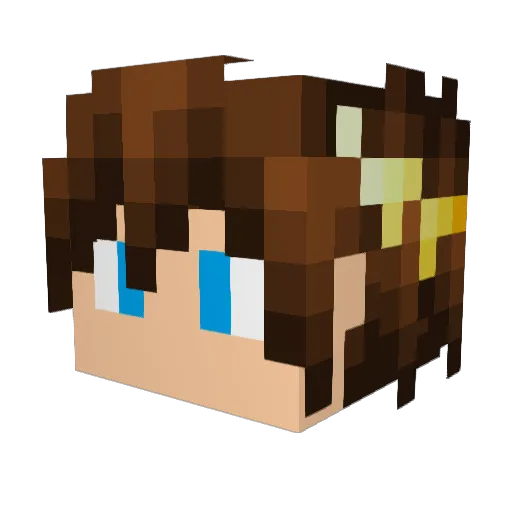 IcarusFlight Minecraft avatar head, 3D render