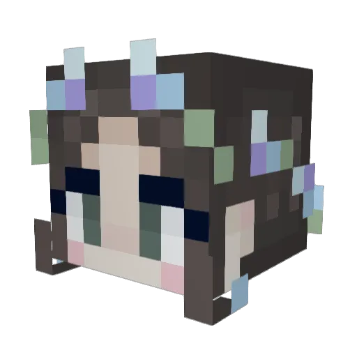 Icarus_Alien Minecraft avatar head, 3D render