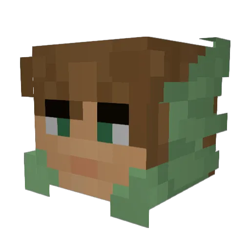 Icasxn Minecraft avatar head, 3D render