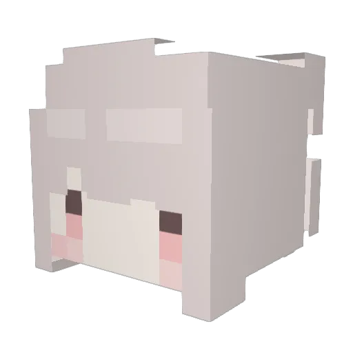 Icat26 Minecraft avatar head, 3D render