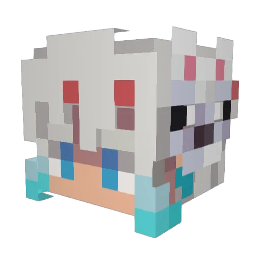 Icatian_0409 Minecraft avatar head, 3D render
