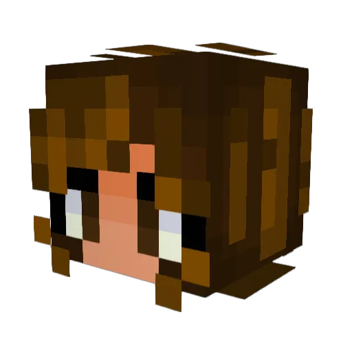 Iccas Minecraft avatar head, 3D render