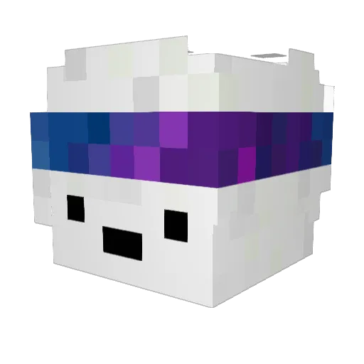 Icces09 Minecraft avatar head, 3D render