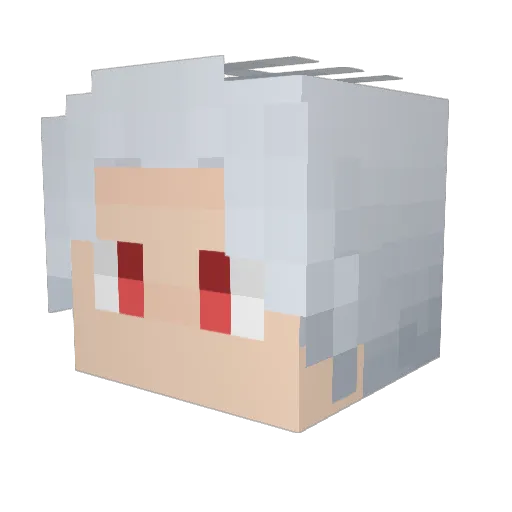Icchou Minecraft avatar head, 3D render