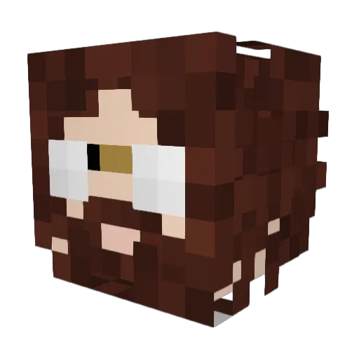 Ice0ne Minecraft avatar head, 3D render