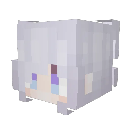 Ice2MeetU Minecraft avatar head, 3D render