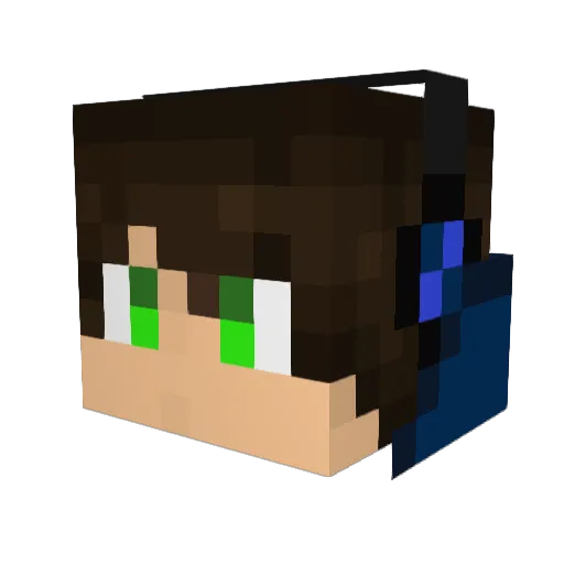 Ice4Hot Minecraft avatar head, 3D render