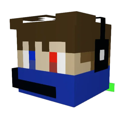 IceB_mc Minecraft avatar head, 3D render