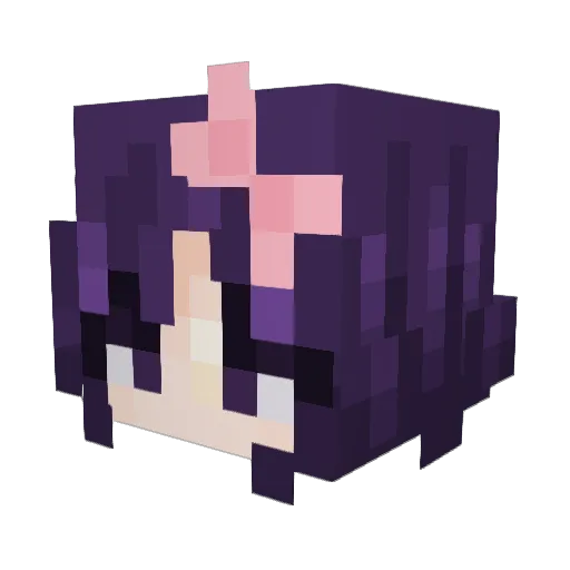 IceBabyPink Minecraft avatar head, 3D render