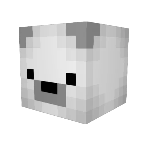 IceBearJK Minecraft avatar head, 3D render