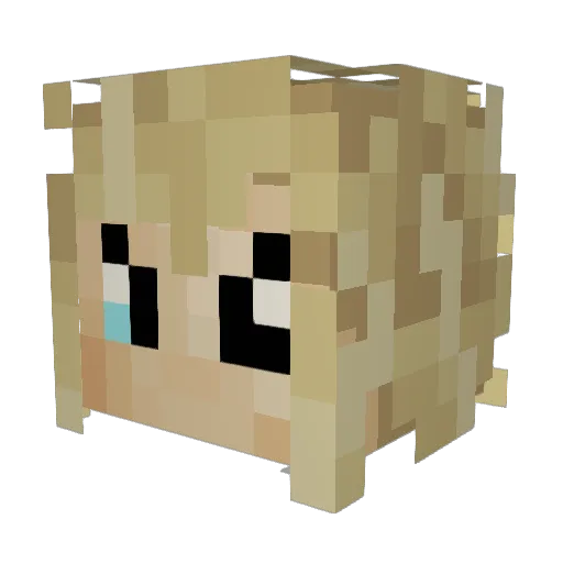 IceBerg62 Minecraft avatar head, 3D render