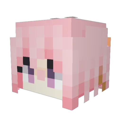 IceBing_ Minecraft avatar head, 3D render
