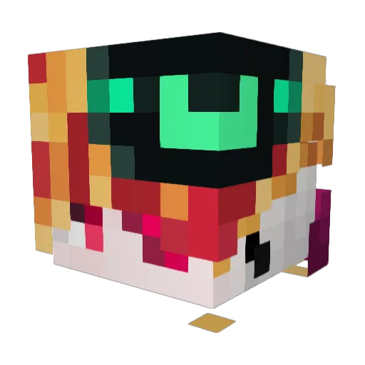 IceBlaze08 Minecraft avatar head, 3D render
