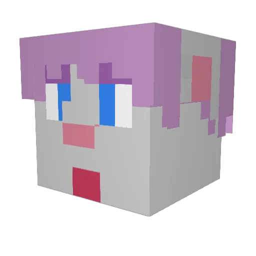 IceBlueEyes Minecraft avatar head, 3D render