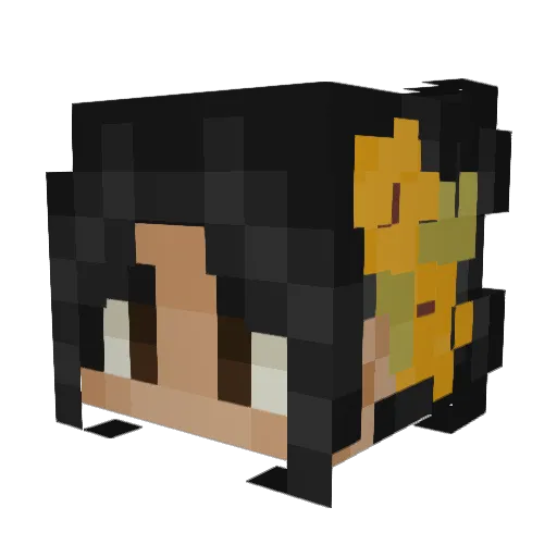 IceBlueStar Minecraft avatar head, 3D render