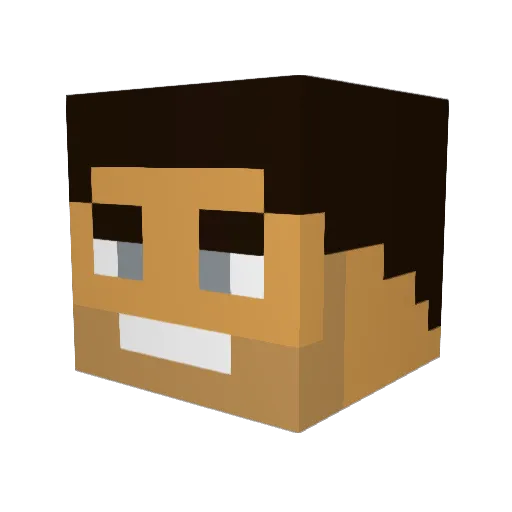 IceCannon Minecraft avatar head, 3D render
