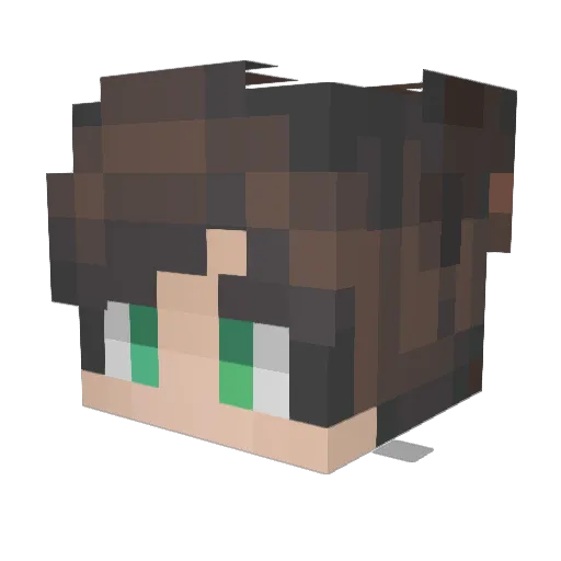 IceCarrr Minecraft avatar head, 3D render