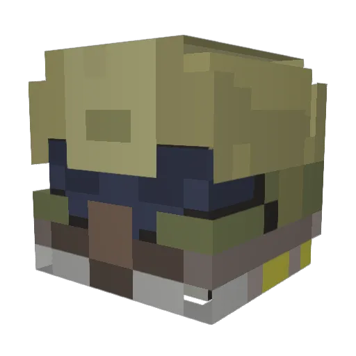 IceColdBlaze Minecraft avatar head, 3D render