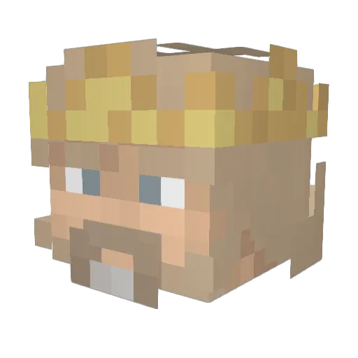 IceColdSoup Minecraft avatar head, 3D render