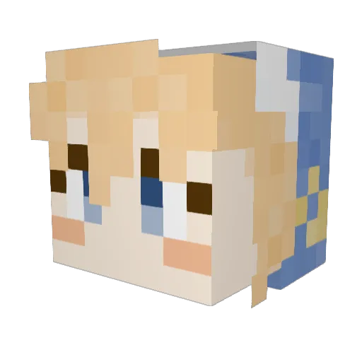 IceCold_Ramen Minecraft avatar head, 3D render