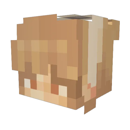 IceCream2424 Minecraft avatar head, 3D render