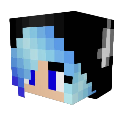 IceCream321 Minecraft avatar head, 3D render