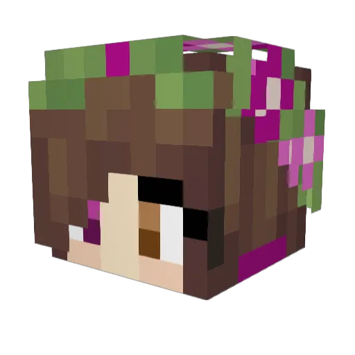 IceCream34 Minecraft avatar head, 3D render