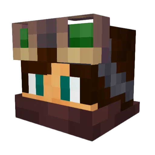 IceCreamED_ Minecraft avatar head, 3D render