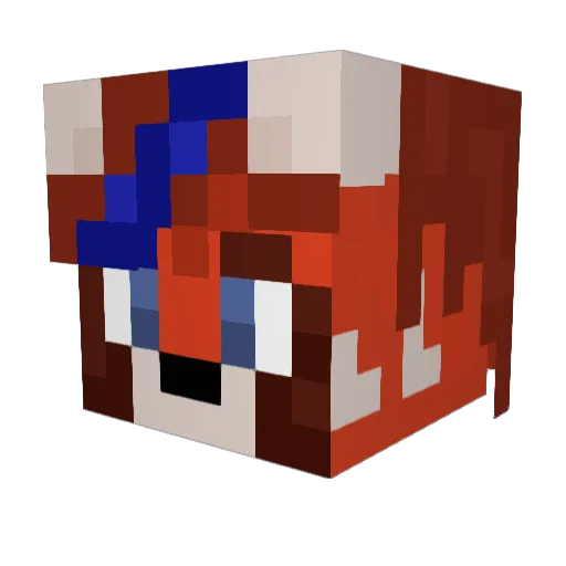 IceCreamyWolf Minecraft avatar head, 3D render